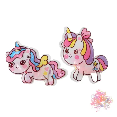 Gomita Silicona Unicornio Pastel Traslucido X12