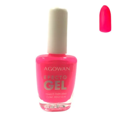 Esmalte Agowan Gel Cremoso 10ml W72 (e78 Rosa Neon) X2