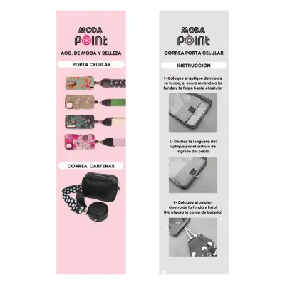 Correa Porta Celular Cartera 4cm - Raya Verde Agua