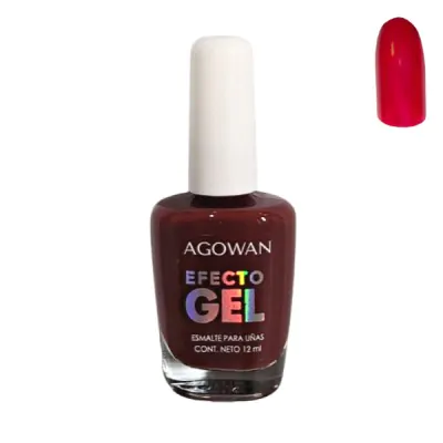 Esmalte Agowan Gel Cremoso 10ml W68 Rojo X2