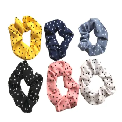 Scrunchies Estampado Lunar X12