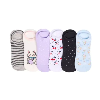 Medias Invisible Alta Dama Estampada Surtida Elemento X12