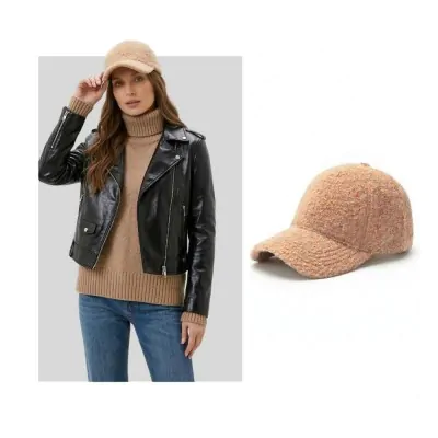 Cap Corderito Peluche Beige