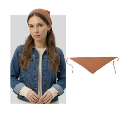 Panuelo Bandana Tejido Camel