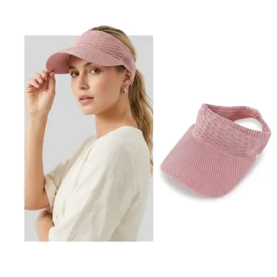 Visera Tenis Elastica Rosa