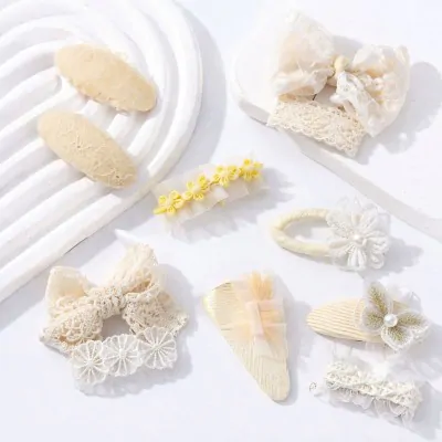 Set Pico Delicado Encaje Blanco X6