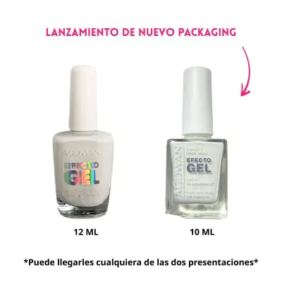 Esmalte Agowan Gel Cremoso 10ml G19 Blanco X2