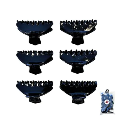 Broche 7 Dientes 5cm Negro