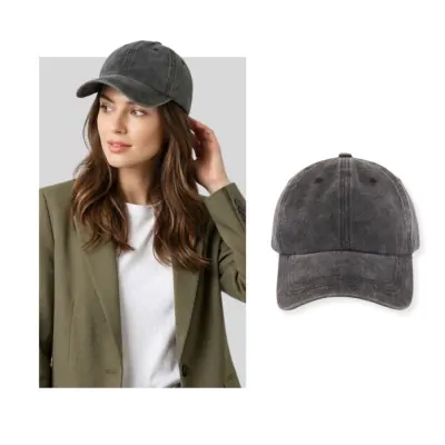Cap Gastado Denim Negro