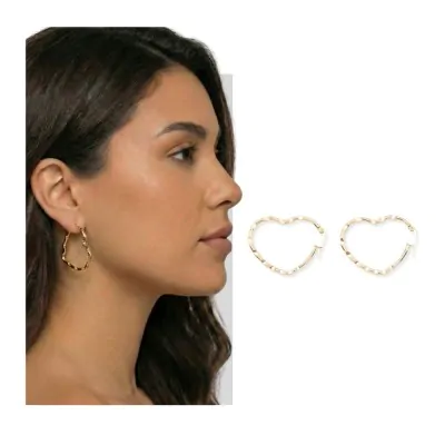Argolla Acero Dorado N30 Corazon X6