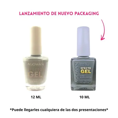 Esmalte Agowan Cremoso 12ml G27 Gris Pastel X2