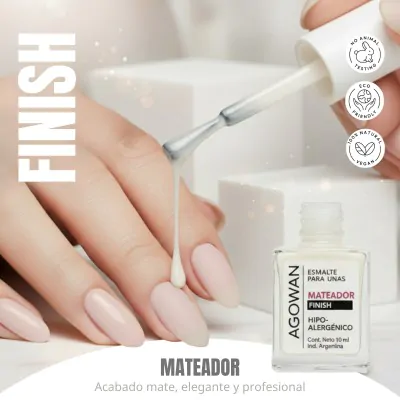 Esmalte Agowan Tratamiento 10ml Mateador X2