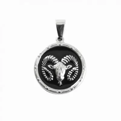Dije Acero Aceitado Signo 34 Aries