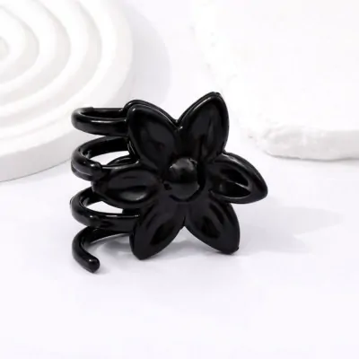 Broche Flor Grande Negro