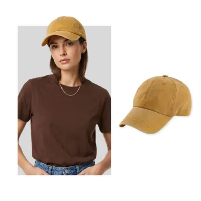 Cap Gastado Denim Mostaza