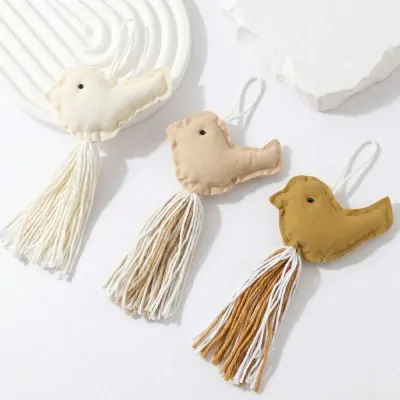 Colgante Chico Pajaro Liso Tierra X6