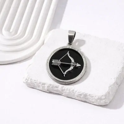 Dije Acero Aceitado Signo 42 Sagitario