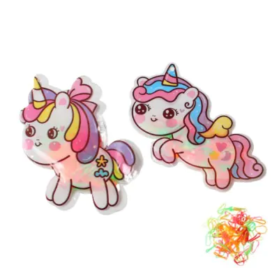 Gomita Silicona Unicornio Fluo X12