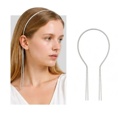 Vincha Metal Colgante Stras X6