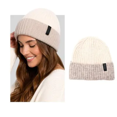 Gorro Rocky Bicolor Crema Y Beige