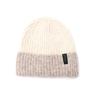 Gorro Rocky Bicolor Crema Y Beige