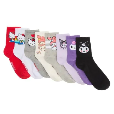Medias 1/3 Cana Dama Estampado Hello Kitty & Friends Talle Unico Elemento X12