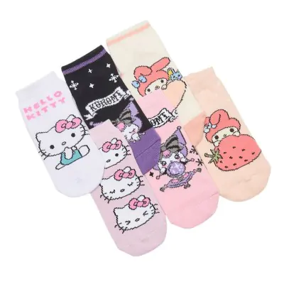 Medias Soquete Chicos Estampado Hello Kitty & Friends Talle 5 Elemento X12
