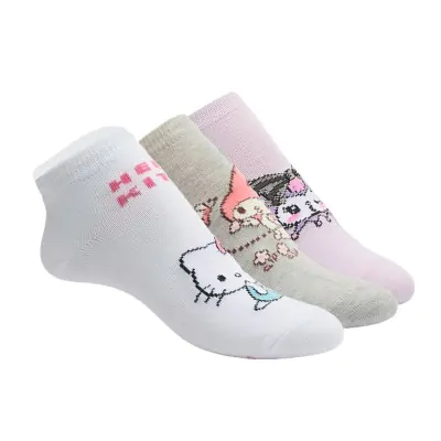 Medias Soquete Chicos Estampado Hello Kitty & Friends Talle 2  Elemento X12