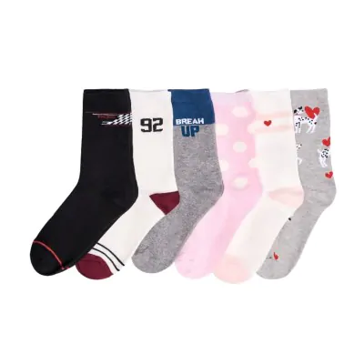 Medias 1/2 Cana Estampado Surtido Nina / Varon Talle 4 Elemento X12