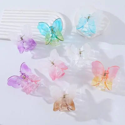Broche Mariposa Degrade Doble 6cm Blanco X6