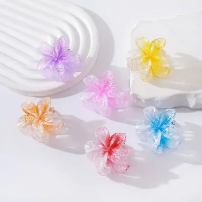 Broche Flor Bali Degrade 4cm - Transparente X12