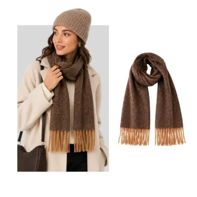 Manton Nube Jaspeado Marron
