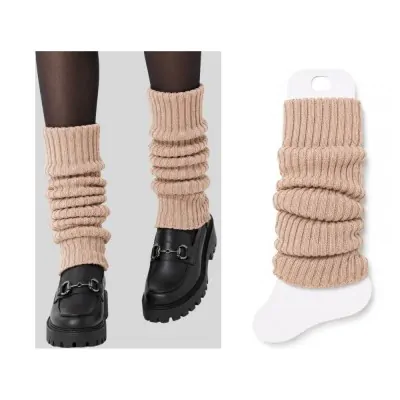 Polaina Tejido Rayado Beige