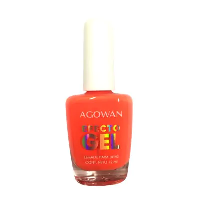 Esmalte Agowan Gel Cremoso 10ml E77 (k16) Naranja Neon X2