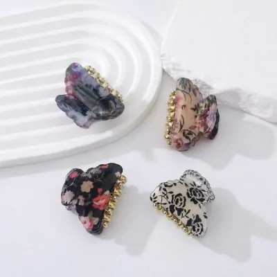 Broche Acrilico Chico Flores X12