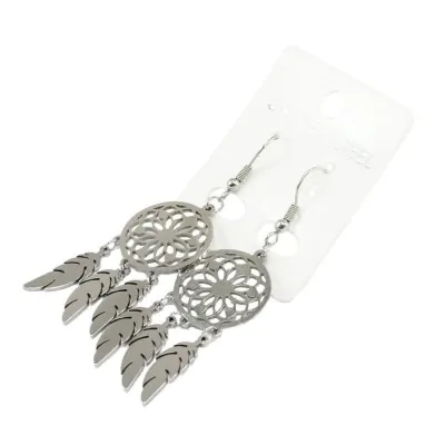 Aros Acero Dije 3 Plumas X12