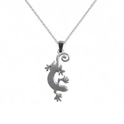 Collar Acero Quirurgico 316l Con Dije Iguana