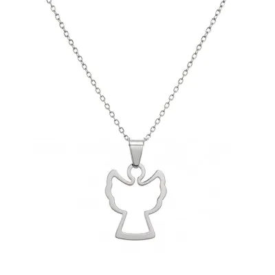Collar Acero Quirurgico 316l Con Dije Angelito
