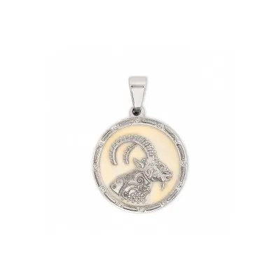 Dije Acero Medalla Zodiaco Capricornio