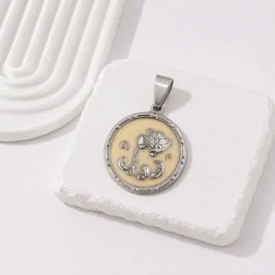 Dije Acero Medalla Zodiaco Acuario