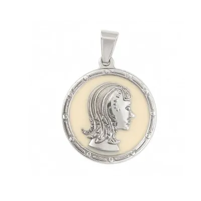Dije Acero Medalla Zodiaco Virgo