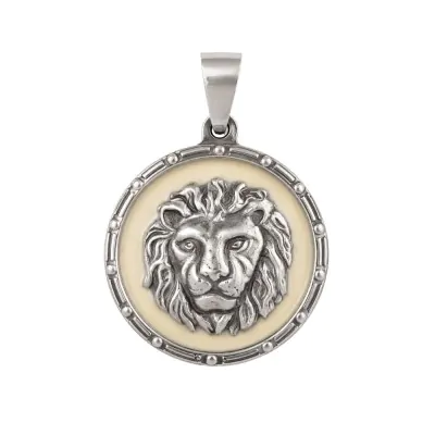 Dije Acero Medalla Zodiaco Leo
