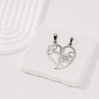 Dije Simple Duo Llave Corazon