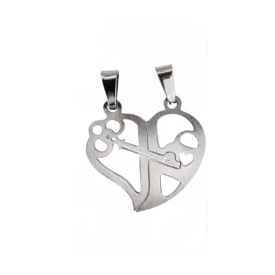 Dije Simple Duo Llave Corazon