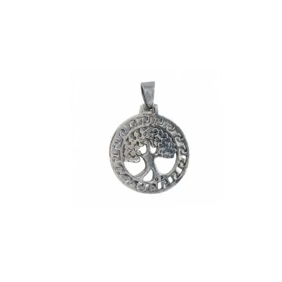 Dije Acero Simple Arbol Medalla