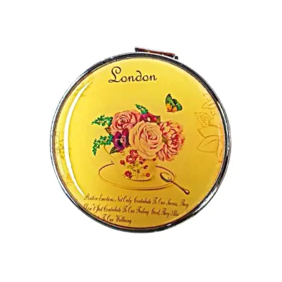 Espejo Silicona Brillo Redondo Flor London
