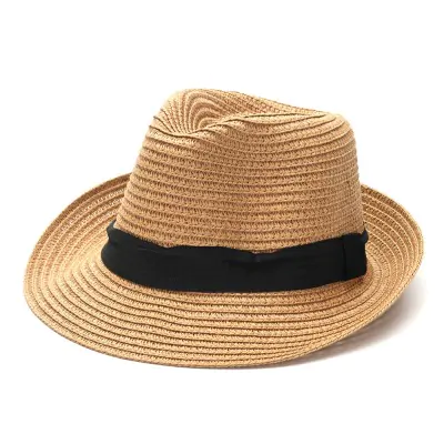 Sombrero Tanguero Trilby De Rafia Camel