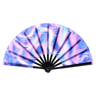 Abanico Tela 33cm Ondas Neon