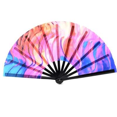 Abanico Tela 33cm Ondas Calor