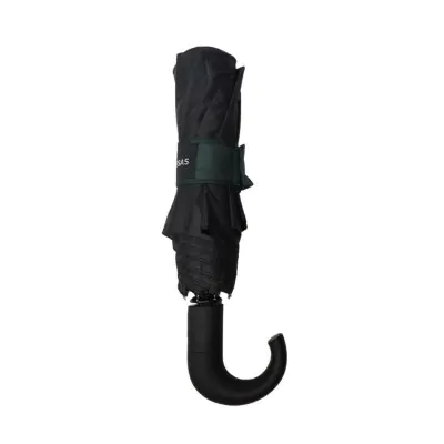 Paraguas Semi Automatico 21.5 Pulgadas Negro Cinta Verde